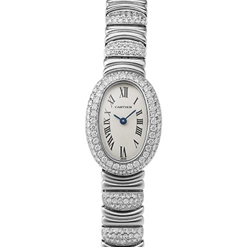 カルティエ ミニベニュワール WB5095EA ホワイト レディース 時計 【中古】【wristwatch】