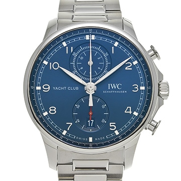 IWC ポルトギーゼ ヨットクラブ クロノグラフ IW390701 ブルー メンズ 時計 【中古】【wristwatch】