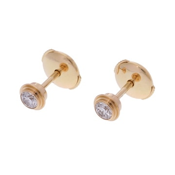 カルティエ ダムールピアス MM ゴールド CRB8041600 K18イエローゴールド YG レディース ジュエリー 【中古】【jewelry】