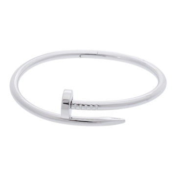 カルティエ ジュストアンクルブレスレット #16 旧型 シルバー K18ホワイトゴールド WG レディース ジュエリー 【中古】【jewelry】