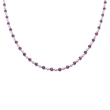 ミキモト テニスネックレス シルバー K18ホワイトゴールド WG レディース ジュエリー 【中古】【jewelry】