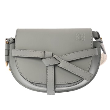 ロエベ ゲートデュアルバッグ ミニ ブルー カーフ レディース バッグ 【中古】【bag】
