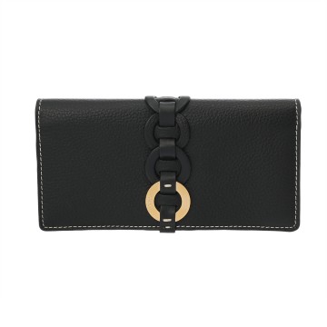 クロエ ダリル ロングウォレット ブラック CHC22SP115G05 カーフ レディース 財布 【中古】【purse】
