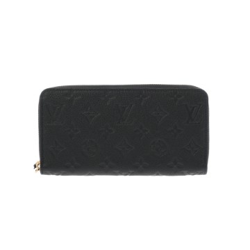 ルイ ヴィトン モノグラムアンプラント ジッピーウォレット ノワール M28791 レザー ユニセックス 財布 【中古】【purse】