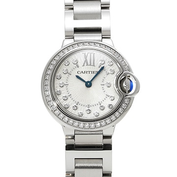 カルティエ バロン ブルー W4BB0034 シルバー/ダイヤモンド レディース 時計 【中古】【wristwatch】