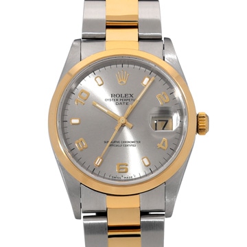 ロレックス オイスターパーペチュアル デイト 15203 グレー メンズ 時計 【中古】【wristwatch】