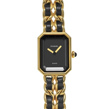シャネル プルミエール M H0001 ブラック レディース 時計 【中古】【wristwatch】