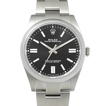 ロレックス オイスターパーペチュアル 41 124300 ブラック メンズ 時計 【中古】【wristwatch】