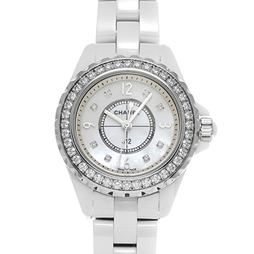 シャネル J12 29MM H2572 ホワイトシェル/ダイヤモンド レディース 時計 【中古】【wristwatch】