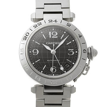 カルティエ パシャC メリディアン W31079M7 ブラック メンズ 時計 【中古】【wristwatch】