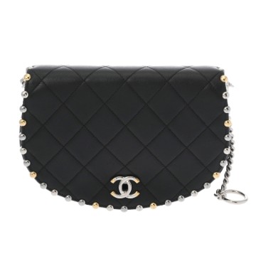 シャネル ココマーク ブラック カーフスキン レディース バッグ 【中古】【bag】