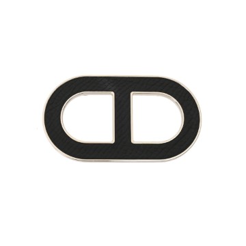 エルメス シェーヌダンクル  ブラック/シルバー金具 ヴォーエプソン/メタル レディース ジュエリー 【中古】【jewelry】