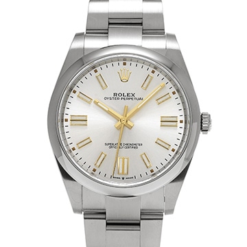 ロレックス オイスターパーペチュアル 41 124300 シルバー メンズ 時計 【中古】【wristwatch】