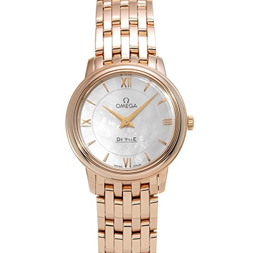 オメガ デ ヴィル プレステージ 424.50.27.60.05.002 ホワイトシェル レディース 時計 【中古】【wristwatch】