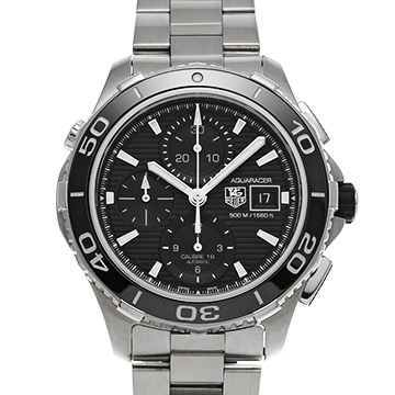 タグ ホイヤー アクアレーサー キャリバー16 クロノグラフ CAK2110.BA0833 ブラック メンズ 時計 【中古】【wristwatch】