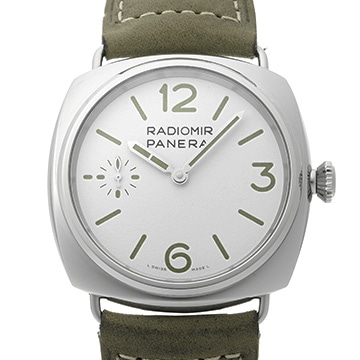 パネライ ラジオミール オフィチーネ PAM01384 ホワイト メンズ 時計 【中古】【wristwatch】