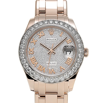 ロレックス デイトジャスト パールマスター 39 86285 パヴェダイヤモンド メンズ 時計 【中古】【wristwatch】