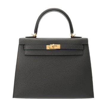 エルメス ケリー25 外縫い グリメイヤー ヴェーマダム レディース バッグ 【中古】【bag】