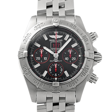 ブライトリング クロノマット ブラックバード レッドストライク A449BRSPAS ブラック メンズ 時計 【中古】【wristwatch】