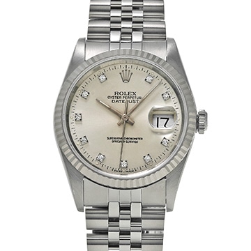 ロレックス デイトジャスト 16234G シルバー/ダイヤモンド メンズ 時計 【中古】【wristwatch】