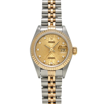 ロレックス デイトジャスト 26 69173G シャンパンコンピュータ/ダイヤモンド レディース 時計 【中古】【wristwatch】