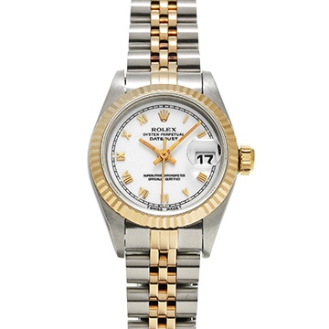 ロレックス デイトジャスト 69173 ホワイト レディース 時計 【中古】【wristwatch】