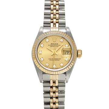 ロレックス デイトジャスト 26 69173G シャンパン/ダイヤモンド レディース 時計 【中古】【wristwatch】