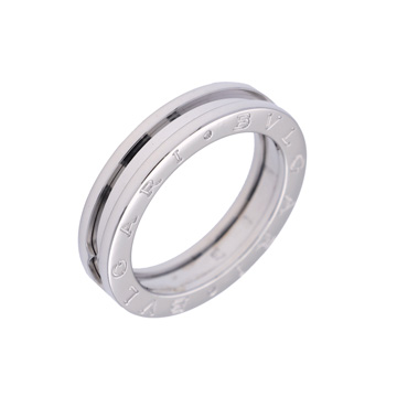 ブルガリ B-ZERO1 リング XS #57 シルバー K18ホワイトゴールド WG レディース ジュエリー 【中古】【jewelry】