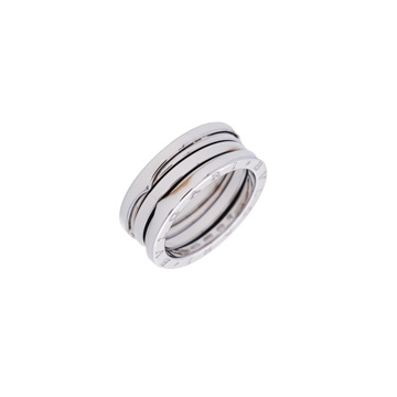 ブルガリ B-ZERO1 リング #54 シルバー K18ホワイトゴールド WG レディース ジュエリー 【中古】【jewelry】
