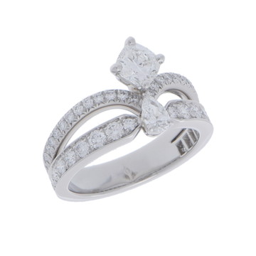 ショーメ ジョゼフィーヌ エクラフローラル リング 0.53ct シルバー J3MG00-048 Pt950プラチナ レディース ジュエリー 【中古】【jewelry】