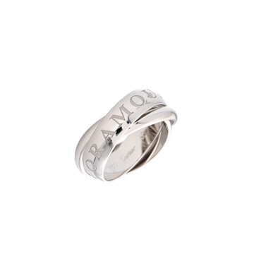 カルティエ トリニティリング #53 1998年限定 シルバー K18ホワイトゴールド WG レディース ジュエリー 【中古】【jewelry】