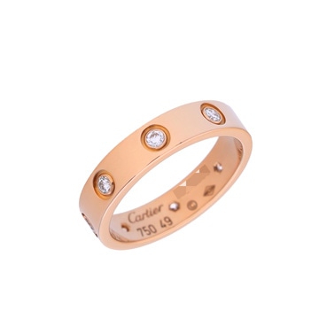 カルティエ ミニラブリング #49 8PD ゴールド K18ピンクゴールド PG レディース ジュエリー 【中古】【jewelry】