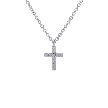 ティファニー メトロクロス ネックレス シルバー K18ホワイトゴールド WG レディース ジュエリー 【中古】【jewelry】