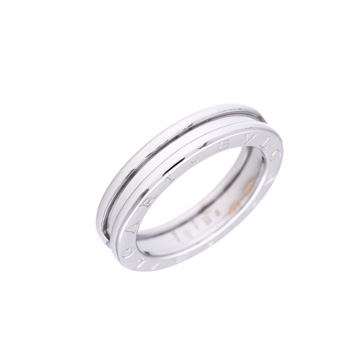 ブルガリ B-ZERO1 リング XS #54 シルバー K18ホワイトゴールド WG レディース ジュエリー 【中古】【jewelry】