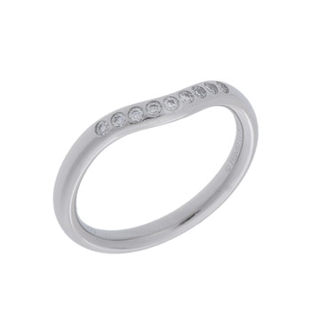 ティファニー カーブドバンド リング シルバー Pt950プラチナ レディース ジュエリー 【中古】【jewelry】