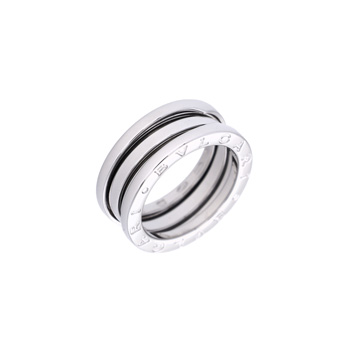 ブルガリ B-ZERO1 リング #50 シルバー K18ホワイトゴールド WG レディース ジュエリー 【中古】【jewelry】