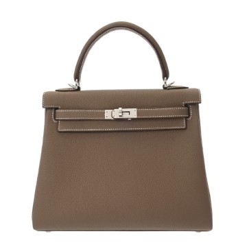 エルメス ケリー 25 内縫い 2WAY エトゥープ トゴ レディース バッグ 【新品】【bag】