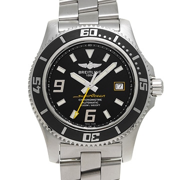 ブライトリング スーパーオーシャン 44 A188B78PRS ブラック メンズ 時計 【中古】【wristwatch】