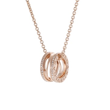 ブルガリ B-ZERO1 ネックレス ゴールド K18ピンクゴールド PG ユニセックス ジュエリー 【中古】【jewelry】