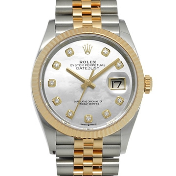 ロレックス デイトジャスト 36 126233NG シェル/ダイヤモンド メンズ 時計 【中古】【wristwatch】