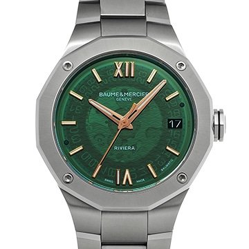 ボーム&メルシェ リビエラ M0A10770 グリーン メンズ 時計 【中古】【wristwatch】