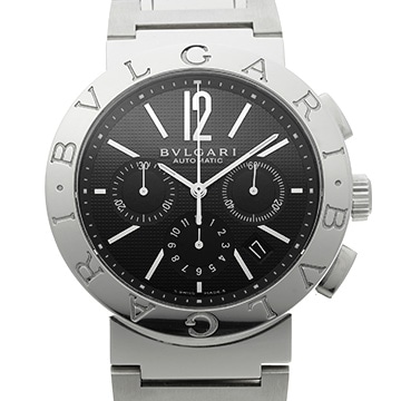 ブルガリ ブルガリブルガリ クロノグラフ BB42SSCH ブラック メンズ 時計 【中古】【wristwatch】