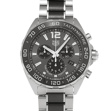 タグ ホイヤー フォーミュラ1 クォーツ クロノグラフ CAZ1011.BA0843 グレー/ブラック メンズ 時計 【中古】【wristwatch】
