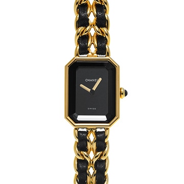 シャネル プルミエール M H0001 ブラック レディース 時計 【中古】【wristwatch】