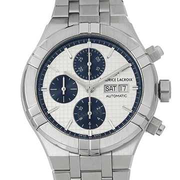 モーリス ラクロア アイコン オートマティック クロノグラフ AI6038-SS001-131-1 シルバー/ブルー メンズ 時計 【中古】【wristwatch】