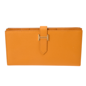 エルメス ベアン スフレ ジョーヌドール ヴォーエプソン レディース 財布 【中古】【purse】