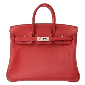 エルメス バーキン 25 レッド ヴォースイフト レディース バッグ 【中古】【bag】