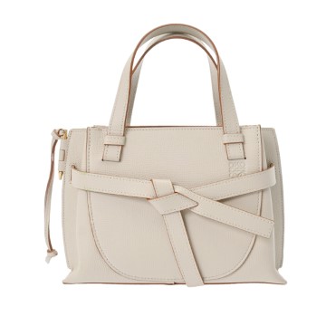 ロエベ ゲート トップハンドル ミニ グレージュ A650Z99X05 カーフ レディース バッグ 【中古】【bag】