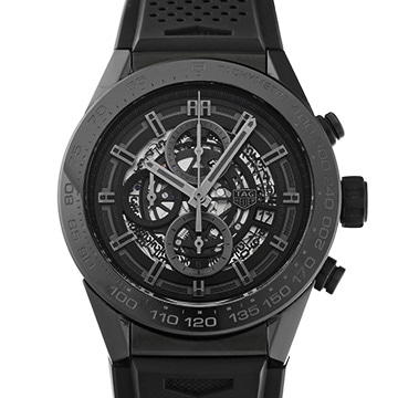 タグ ホイヤー カレラ キャリバーホイヤー01 クロノグラフ CAR2A90.FT6071 ブラック メンズ 時計 【中古】【wristwatch】