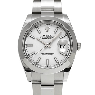 ロレックス デイトジャスト 41 126300 ホワイト メンズ 時計 【中古】【wristwatch】